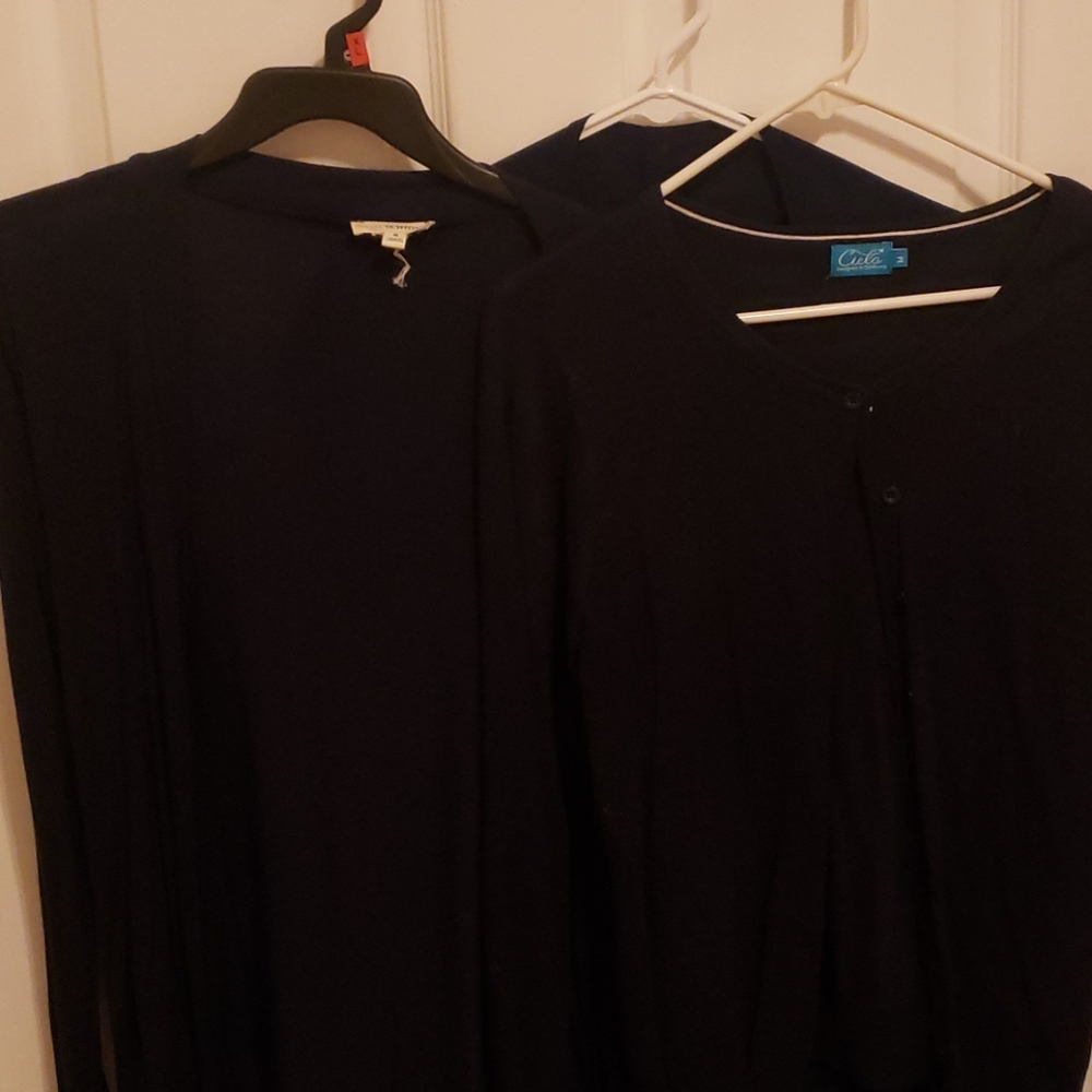 Lot of 3 Dark Navy blue long sleeves-all medium.